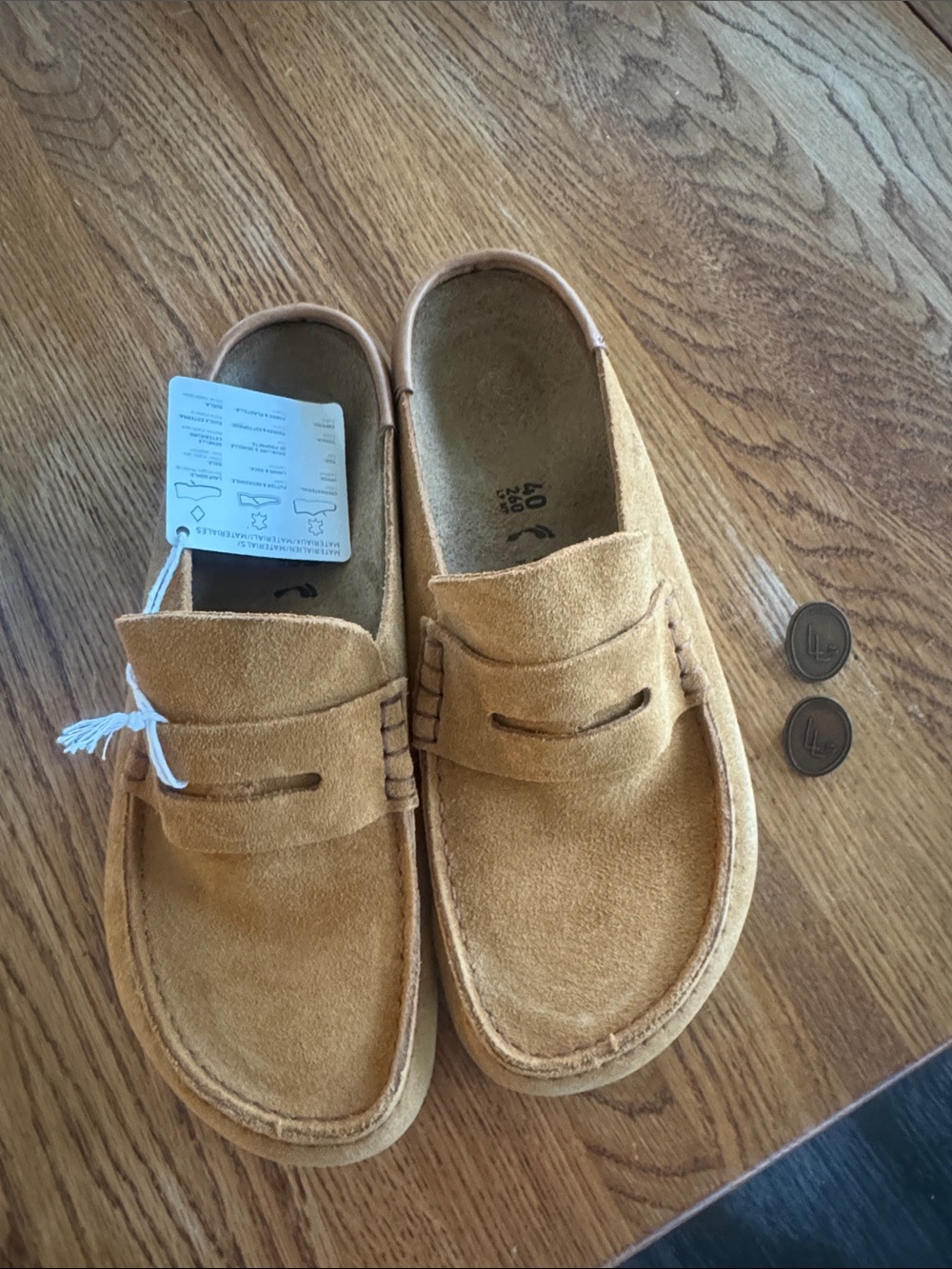 Birkenstock Naples Wrapped Suede Leather Clog Brown  US W 9 - 9.5 , M 7 - 7.5